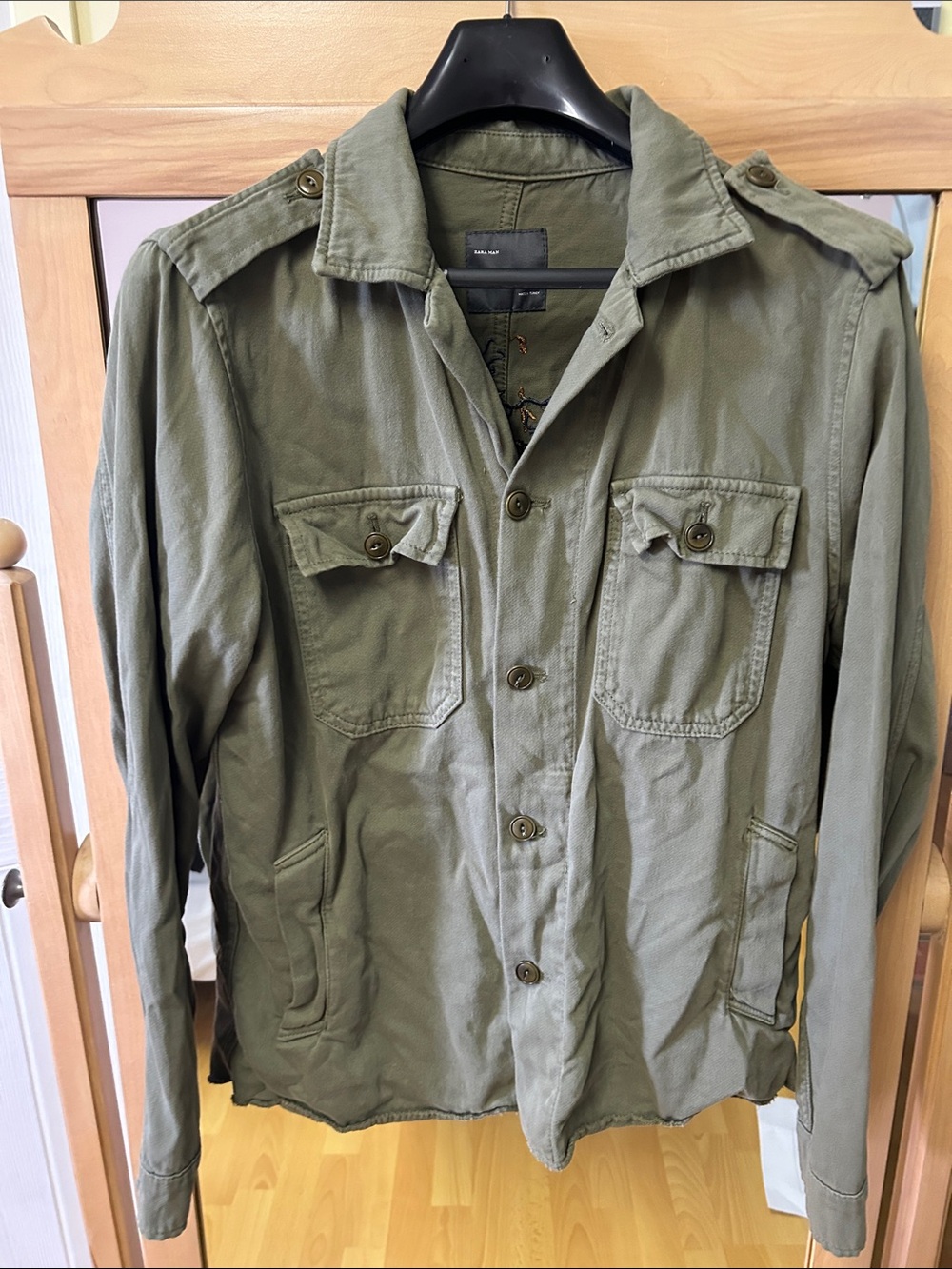 Zara Military Field Jacket in Olive
